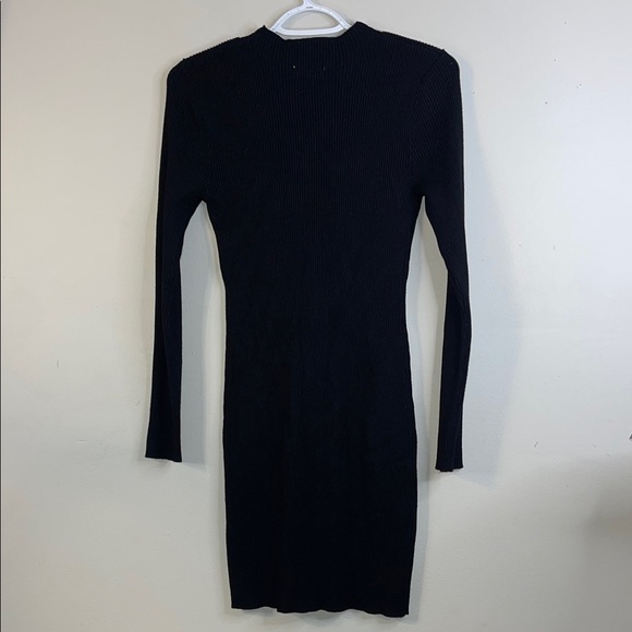 Full Circle Trends Black Ribbed Long Sleeve Dress Large - Picture 6 of 10